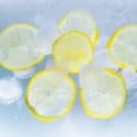 ice cubes and lemon